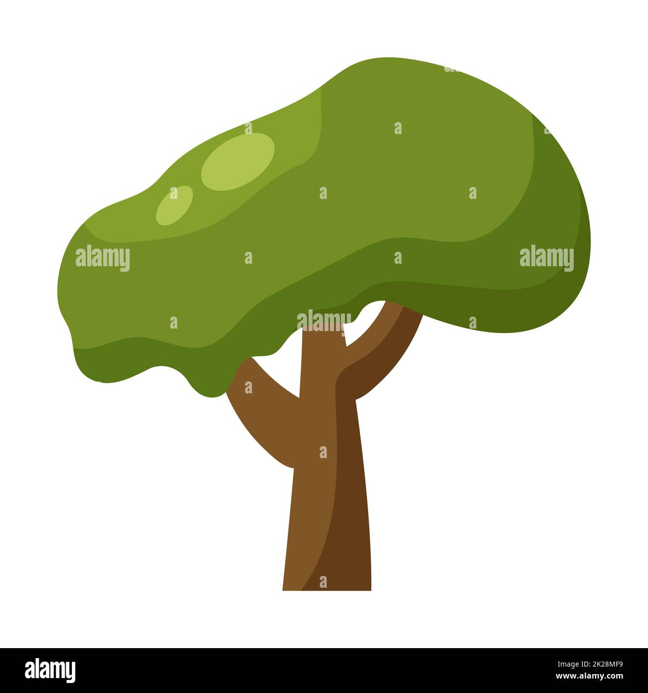 Abstract green tree on white background - Vector Stock Photo - Alamy