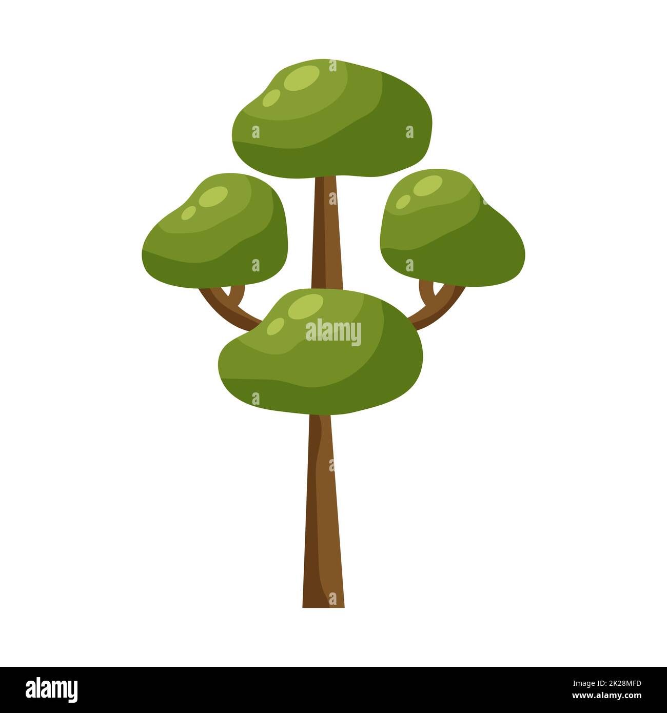Abstract green tree on white background - Vector Stock Photo - Alamy
