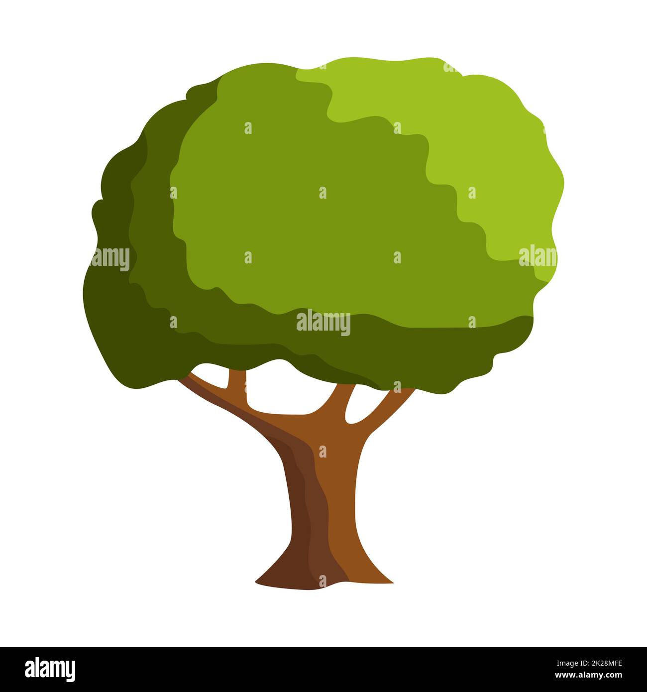 Abstract green tree on white background - Vector Stock Photo - Alamy