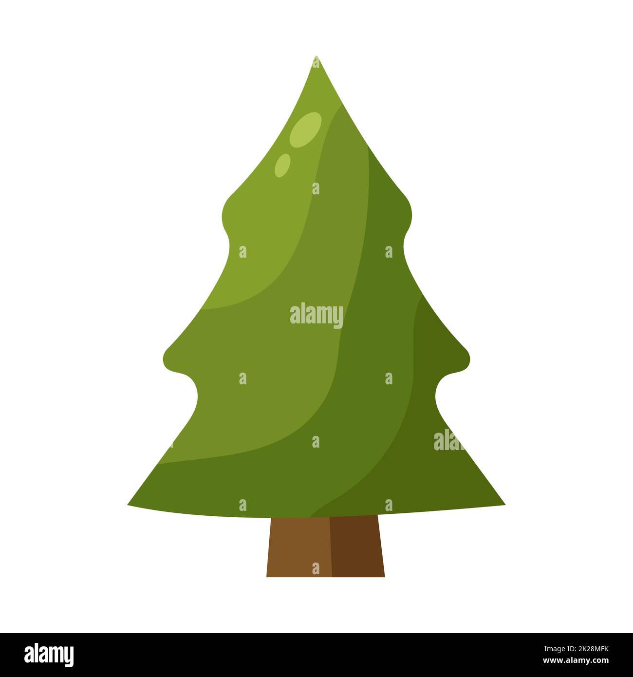 Abstract green tree on white background - Vector Stock Photo - Alamy