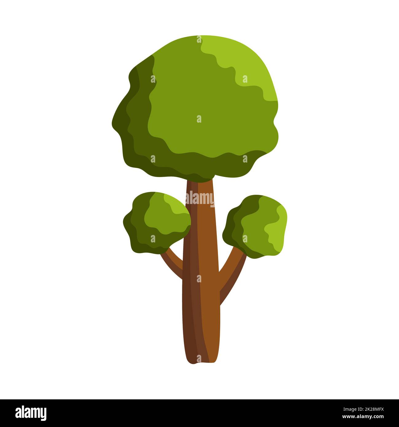 Abstract green tree on white background - Vector Stock Photo - Alamy