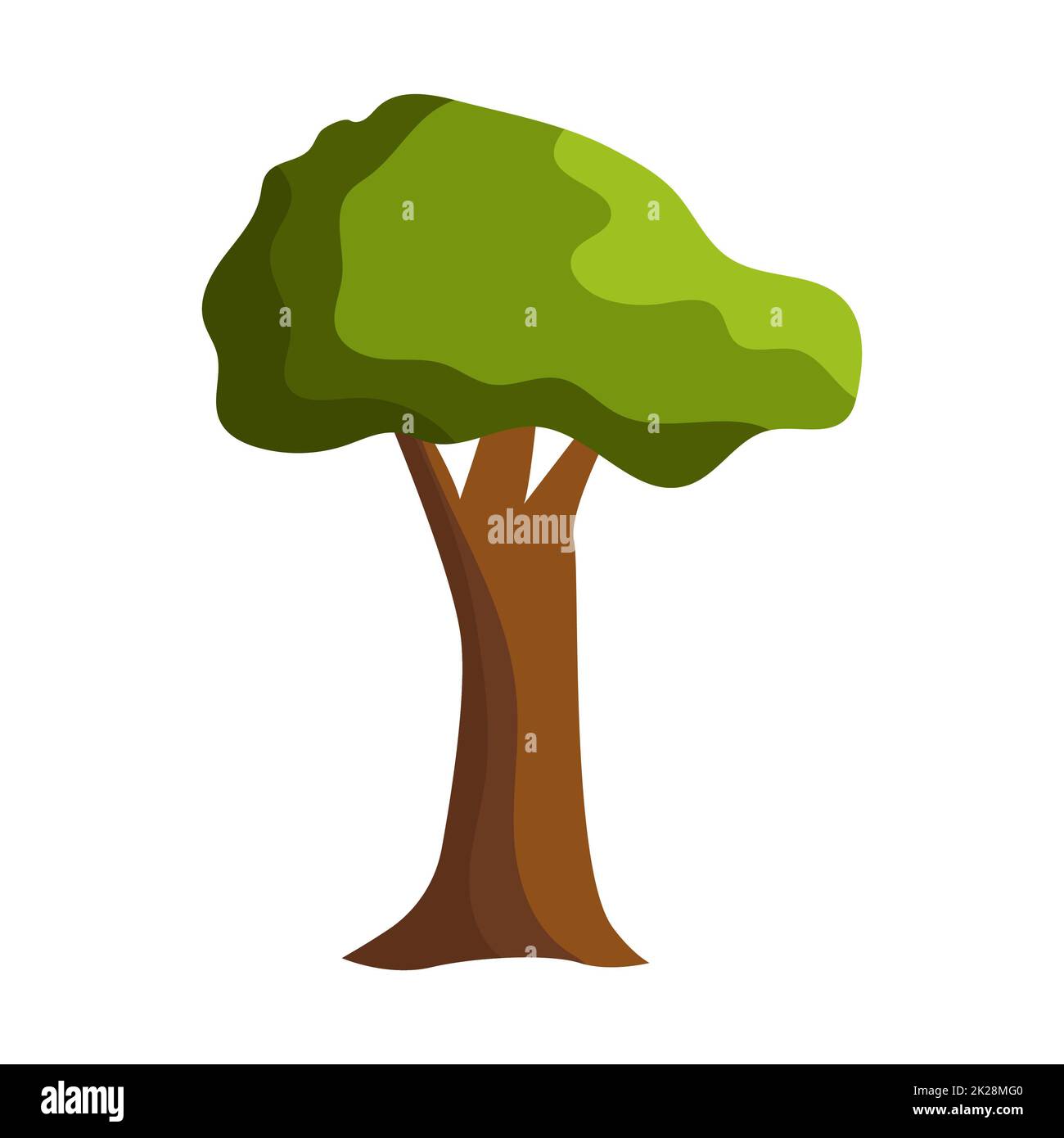 Abstract green tree on white background - Vector Stock Photo - Alamy