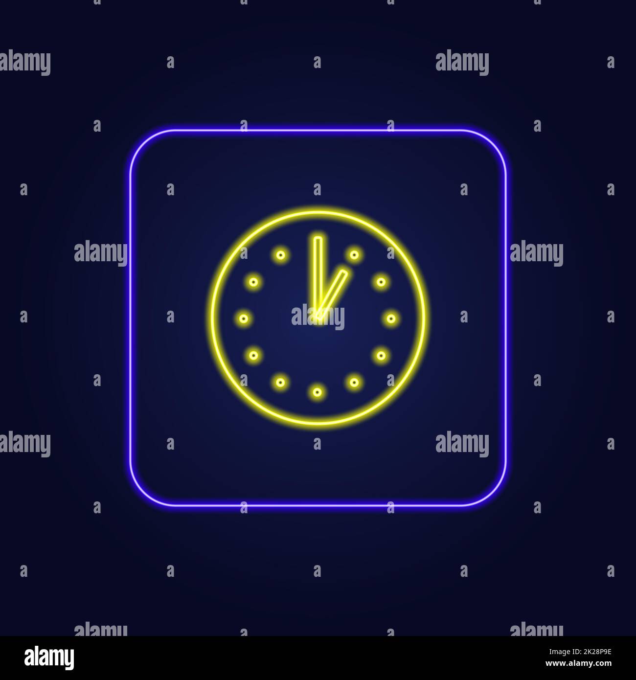 Vector neon clock hires stock photography and images Alamy