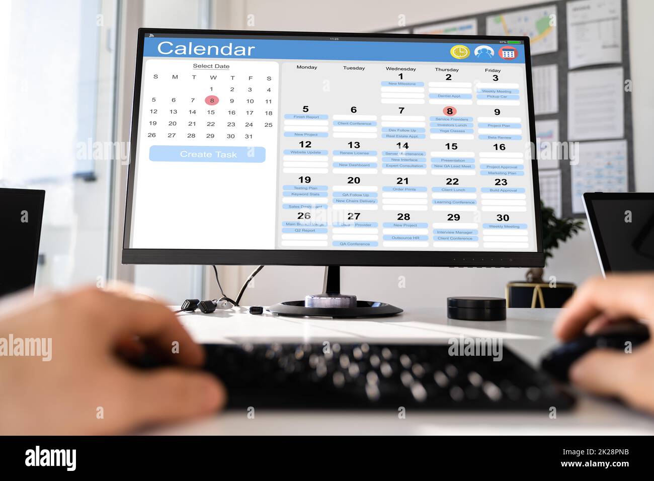 Appointment Schedule Planner And Date Calendar Stock Photo - Alamy
