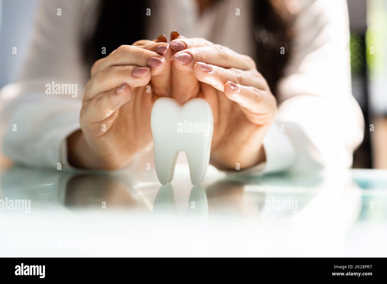 Dental Tooth Insurance And Replace Enamel Service Stock Photo Alamy