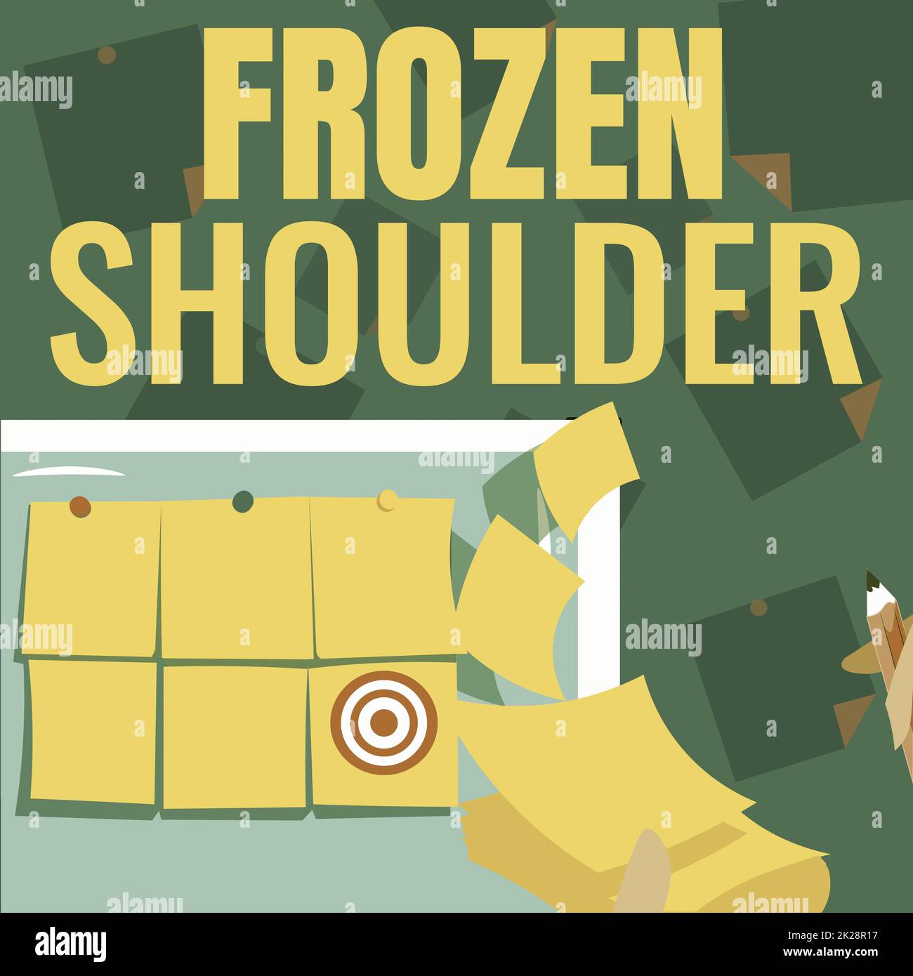 Writing displaying text Frozen Shoulder. Business idea characterized by