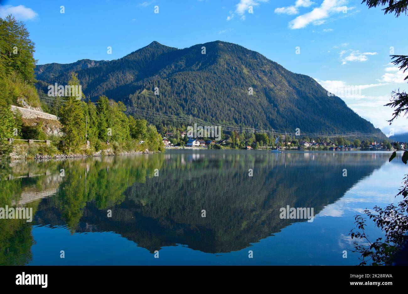 Lake view in summer in bavaria Stock Photo