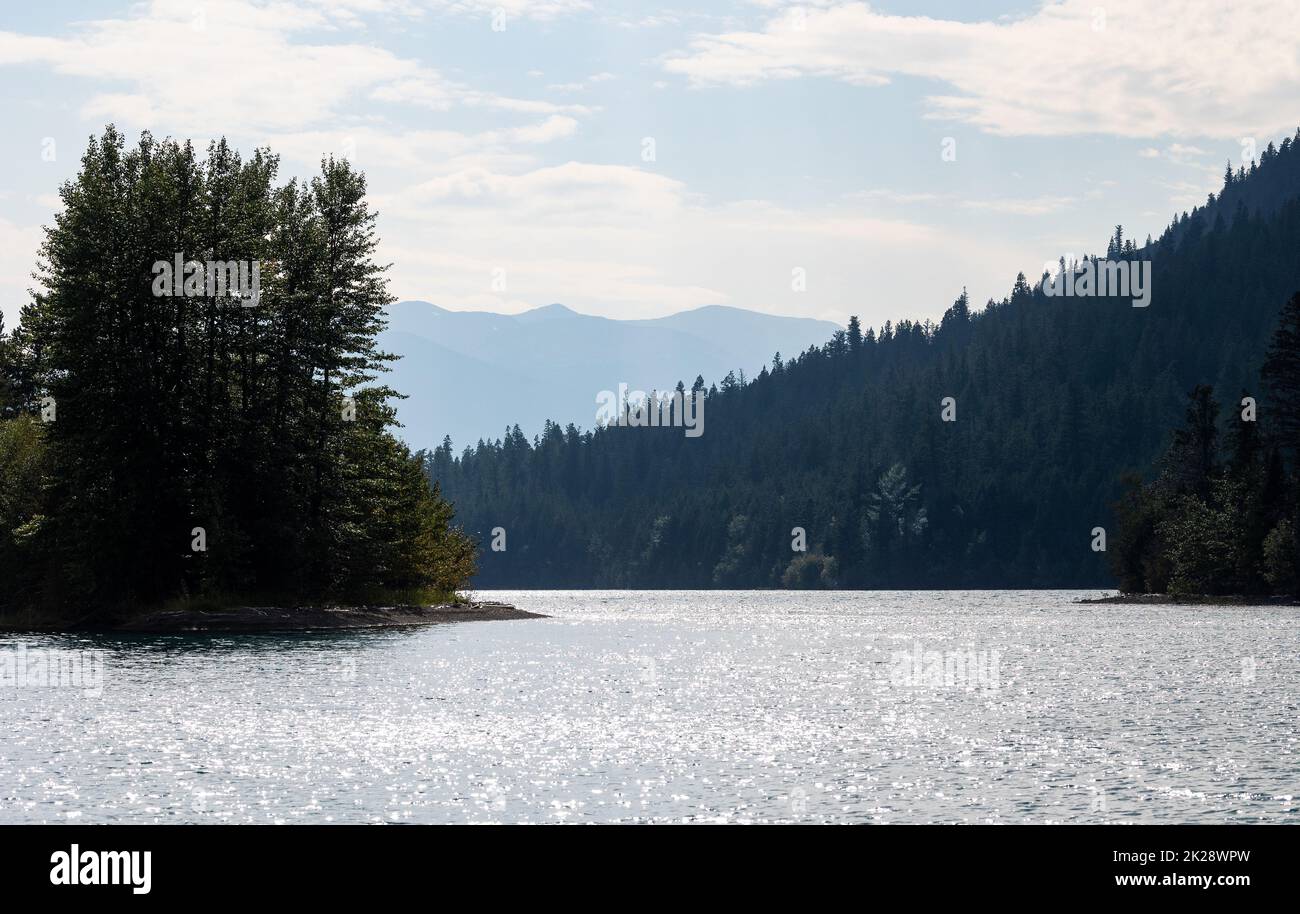 Entrance to Chilko Lake from River Stock Photo Alamy