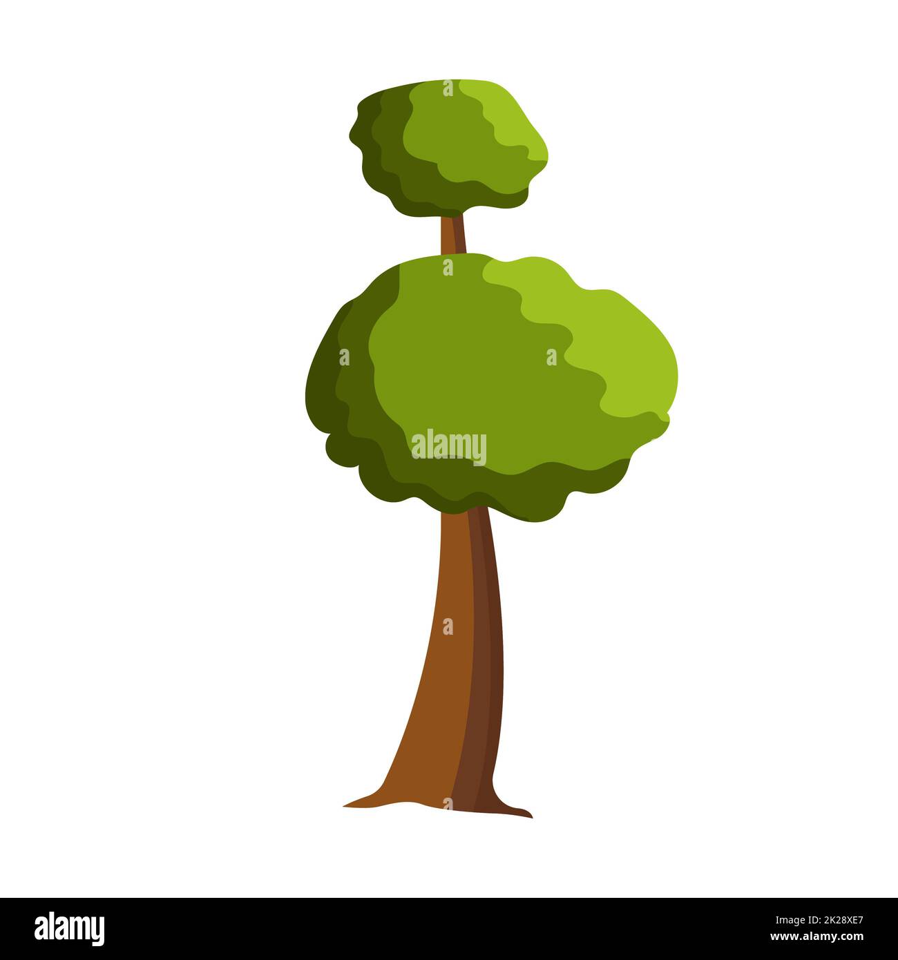 Abstract green tree on white background - Vector Stock Photo