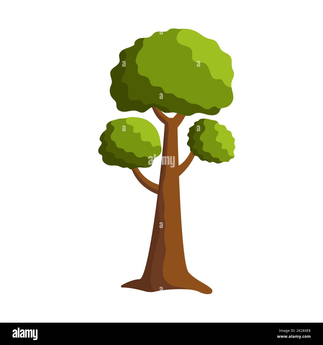 Abstract green tree on white background - Vector Stock Photo - Alamy