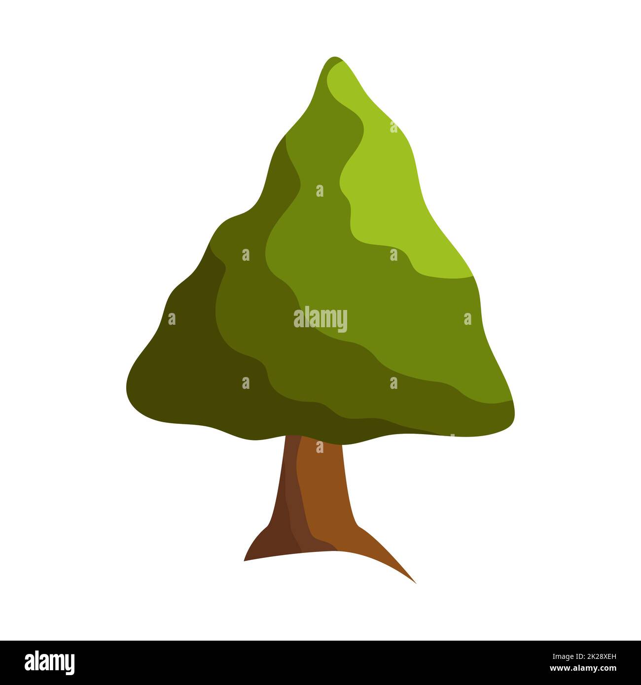 Abstract green tree on white background - Vector Stock Photo - Alamy