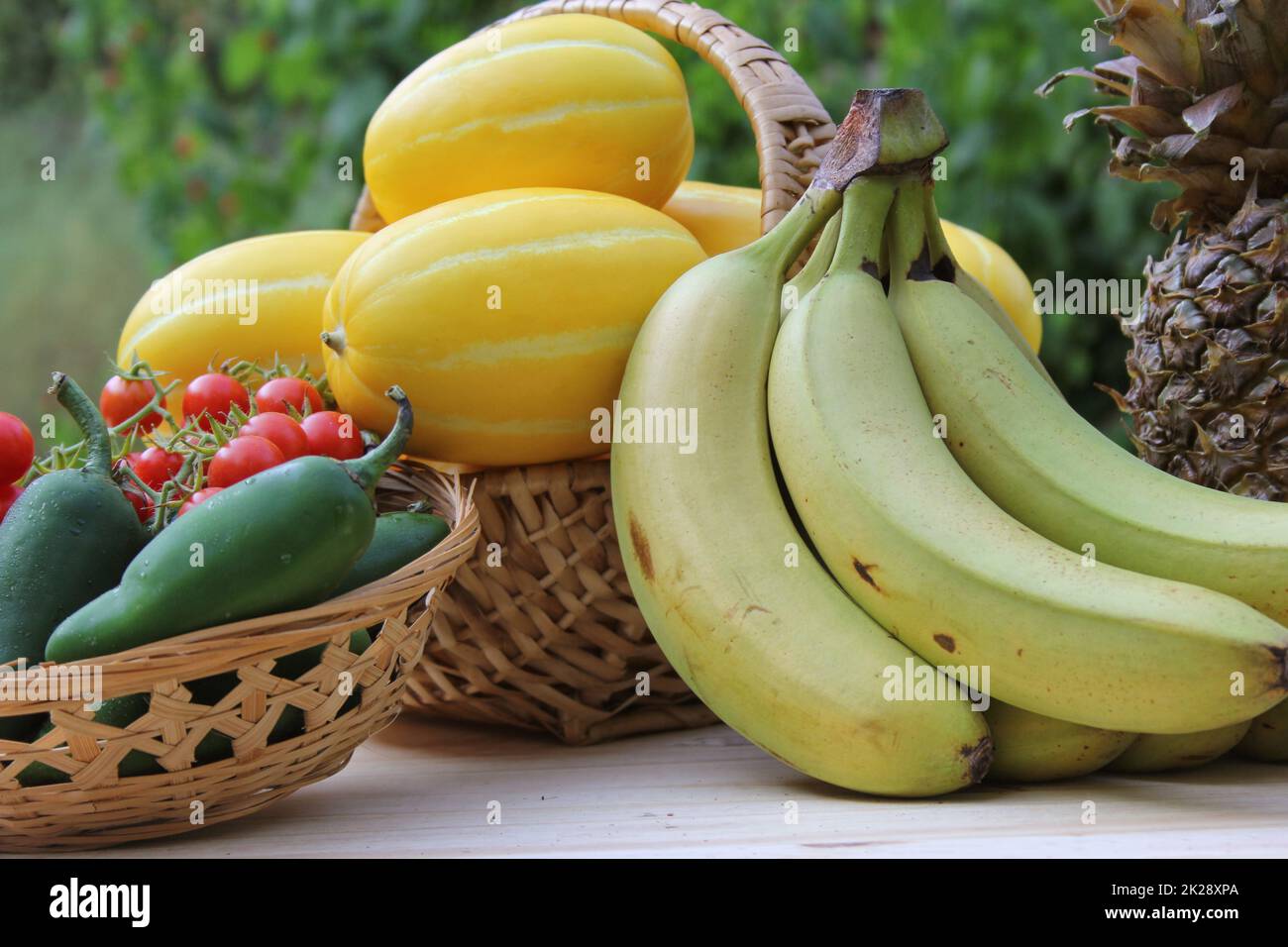 Summer Vegetable Harvest Ginkaku Korean Melons with Pineapple