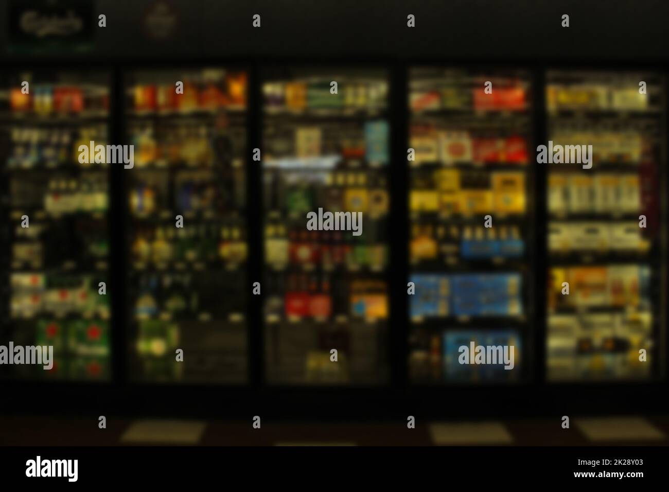 Blur Background Inside Beer, Liquor and Wine Store Stock Photo Alamy