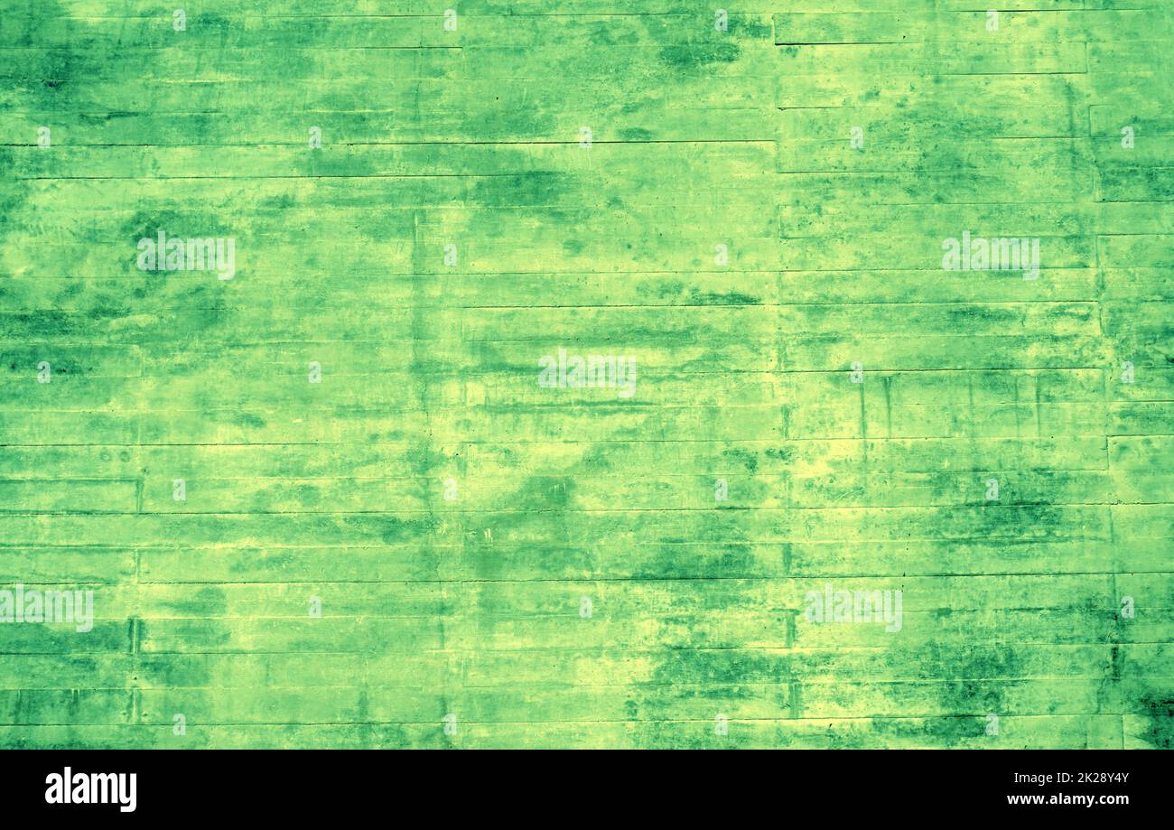 Concrete wall - Green grunge texture Stock Photo