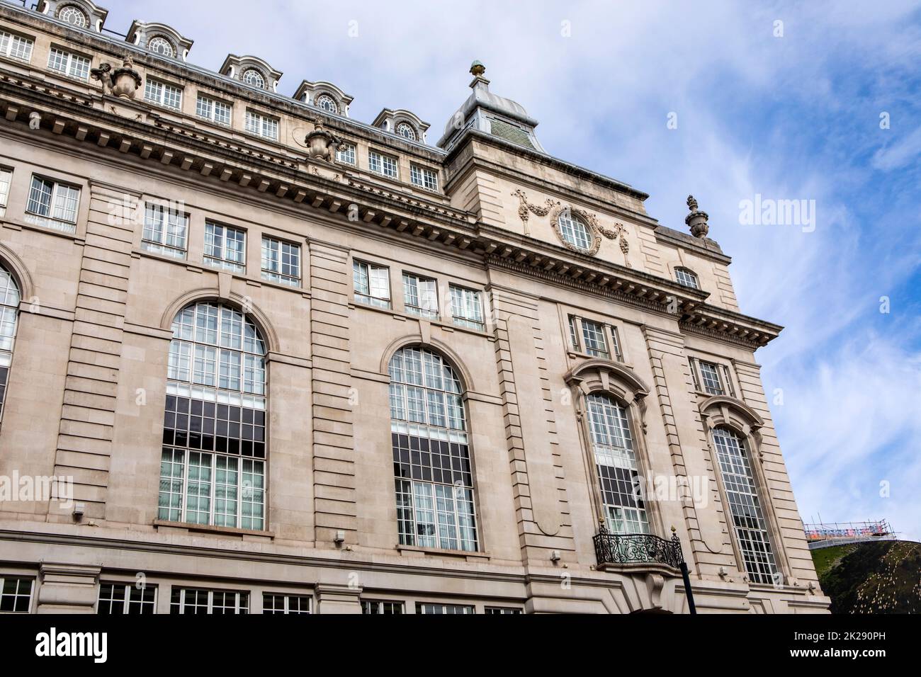 Magnificent architecture of a building on Piccadilly in central London, UK. Stock Photo