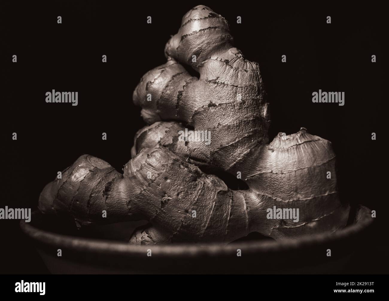 Ginger spice on dark backround Stock Photo