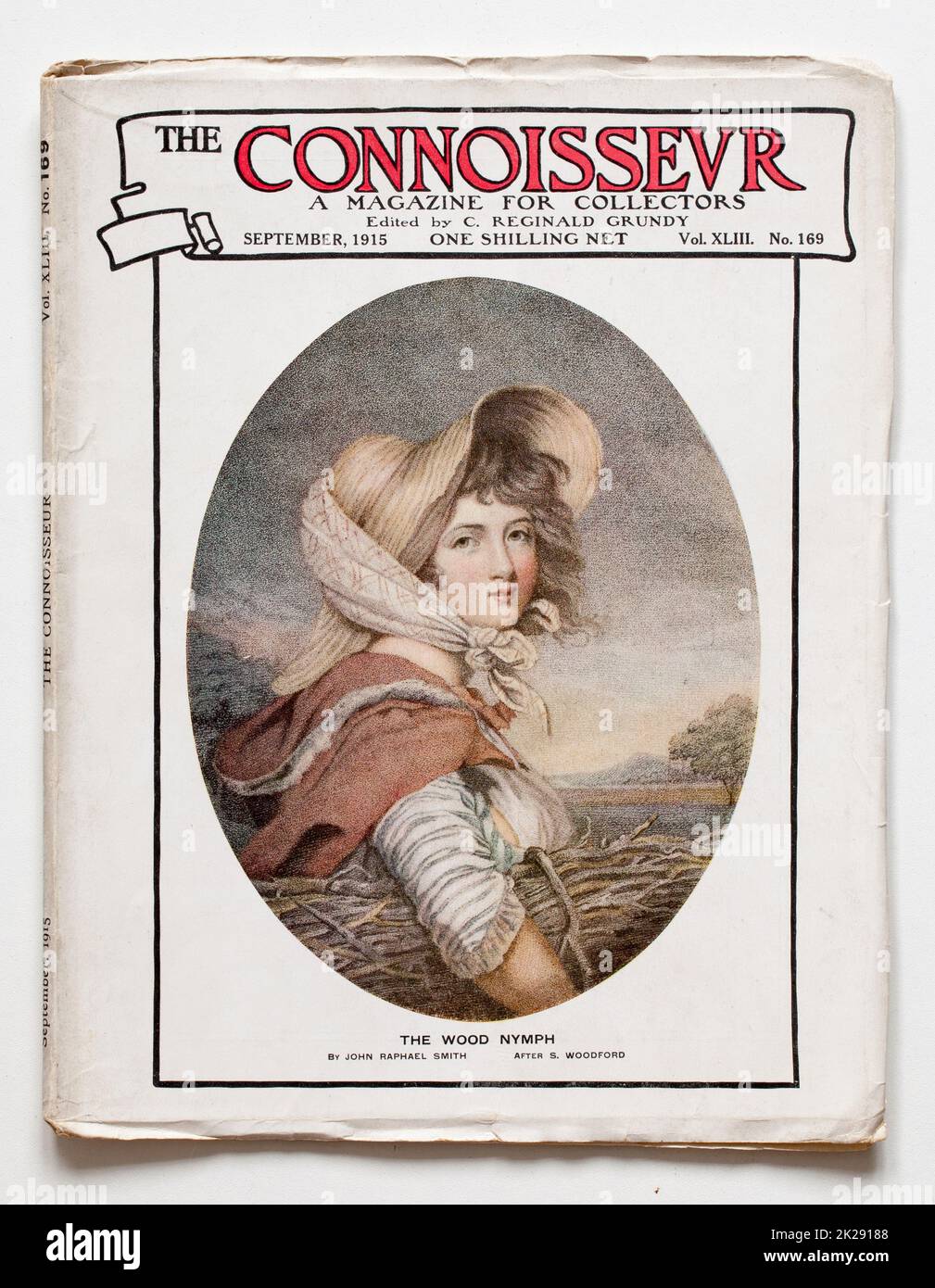 1915 Issue of The Connoisseur Magazine - The Wood Nymph by John Raphael Smith (after S Woodford) Stock Photo