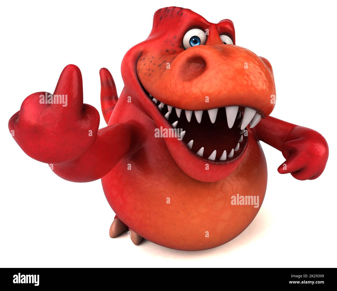 Fun dinosaur - 3D Illustration Stock Photo