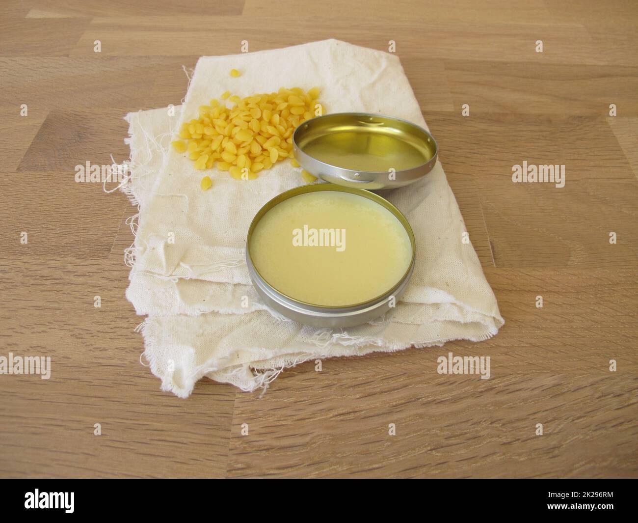 Natural homemade beeswax wood finish for wooden furniture and surfaces