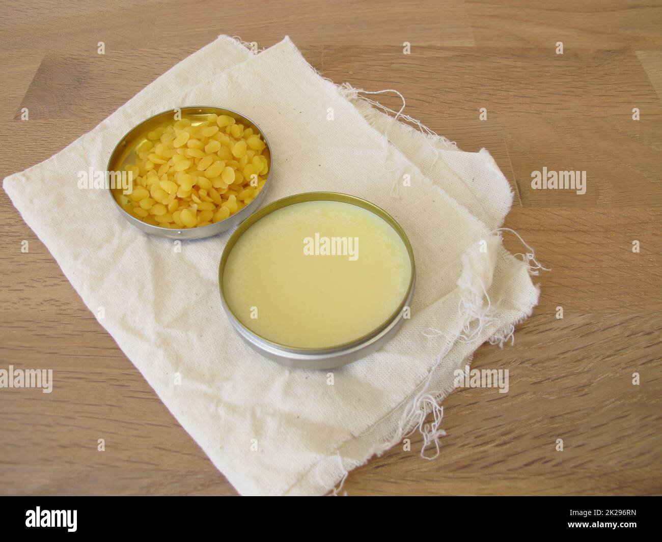 Natural homemade beeswax wood finish for wooden furniture and surfaces