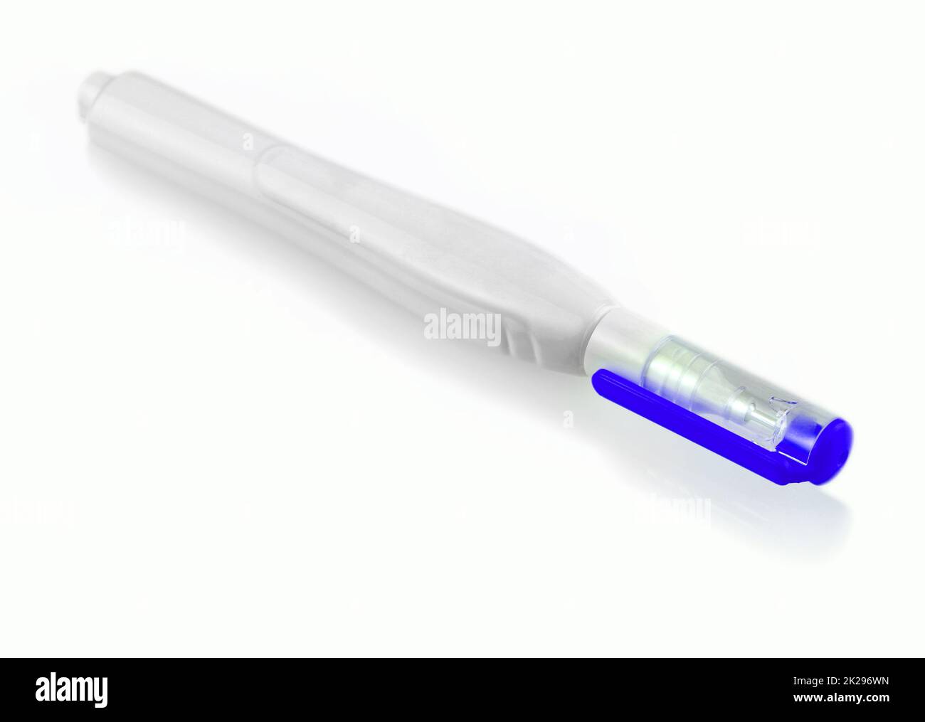 blue pen corrector isolated on white background Stock Photo