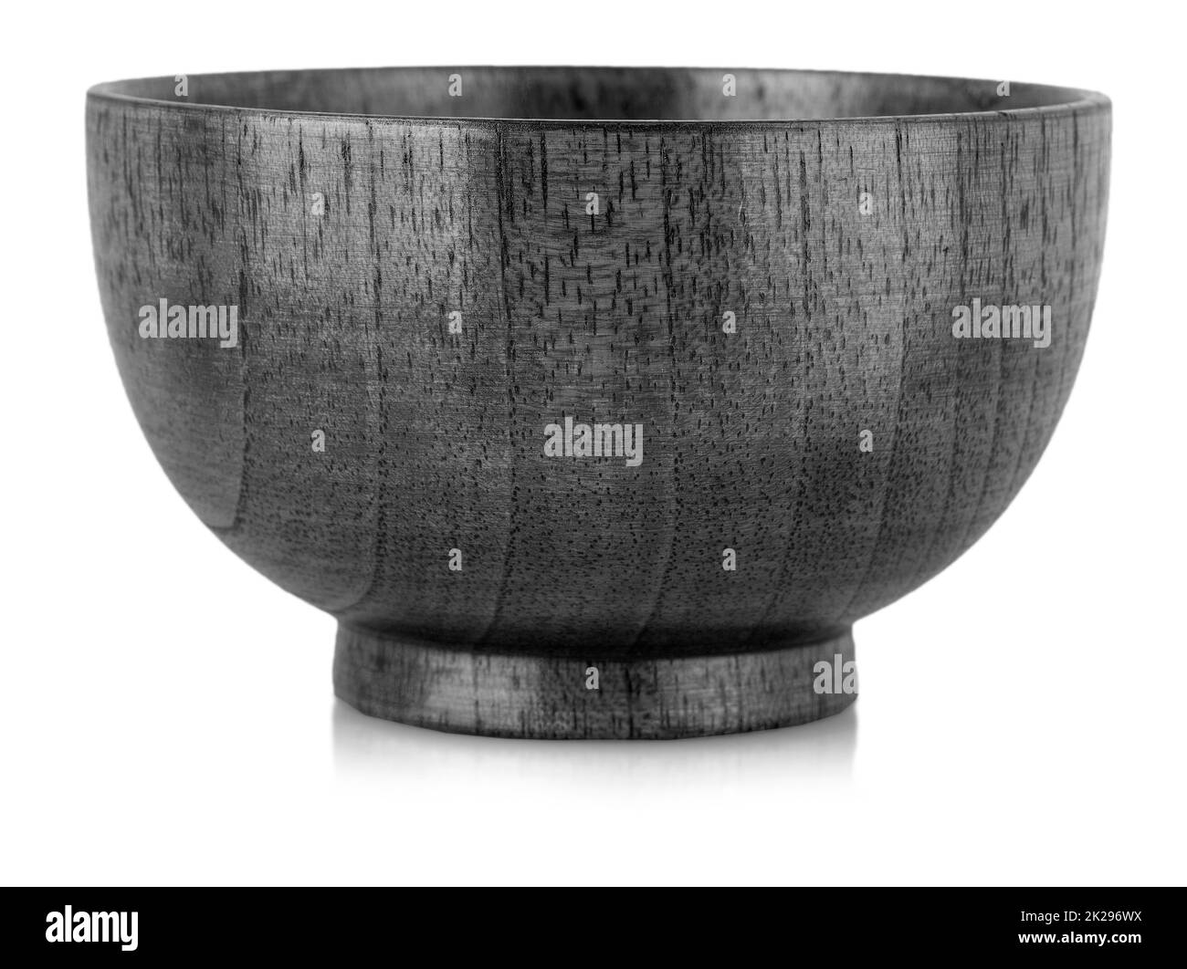 wooden bowl isolated on white include clipping path Stock Photo