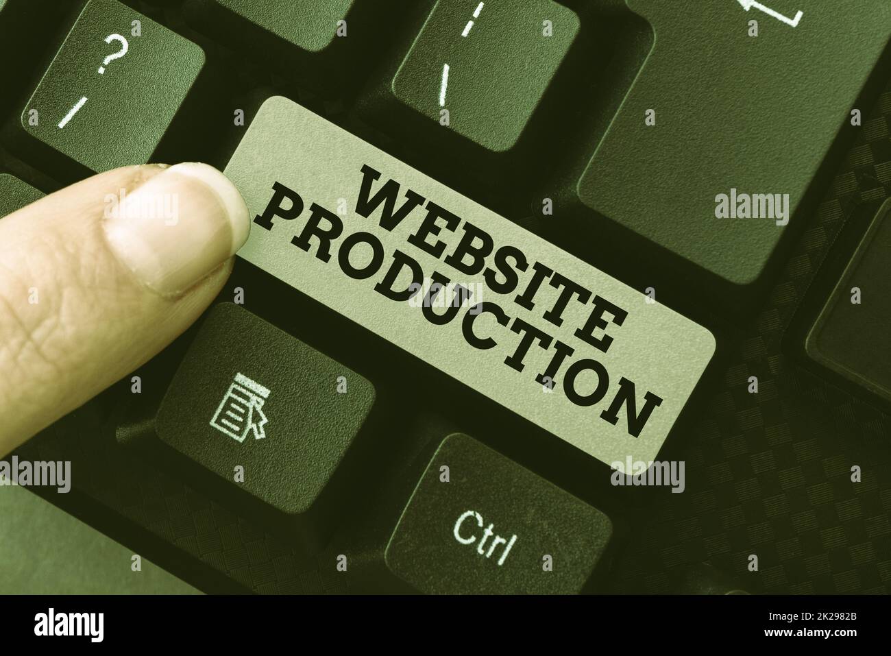 Handwriting text site Production. Word Written on site Production