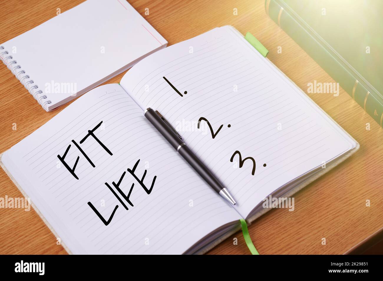 Text showing inspiration Fit Life. Business concept maintaining a ...