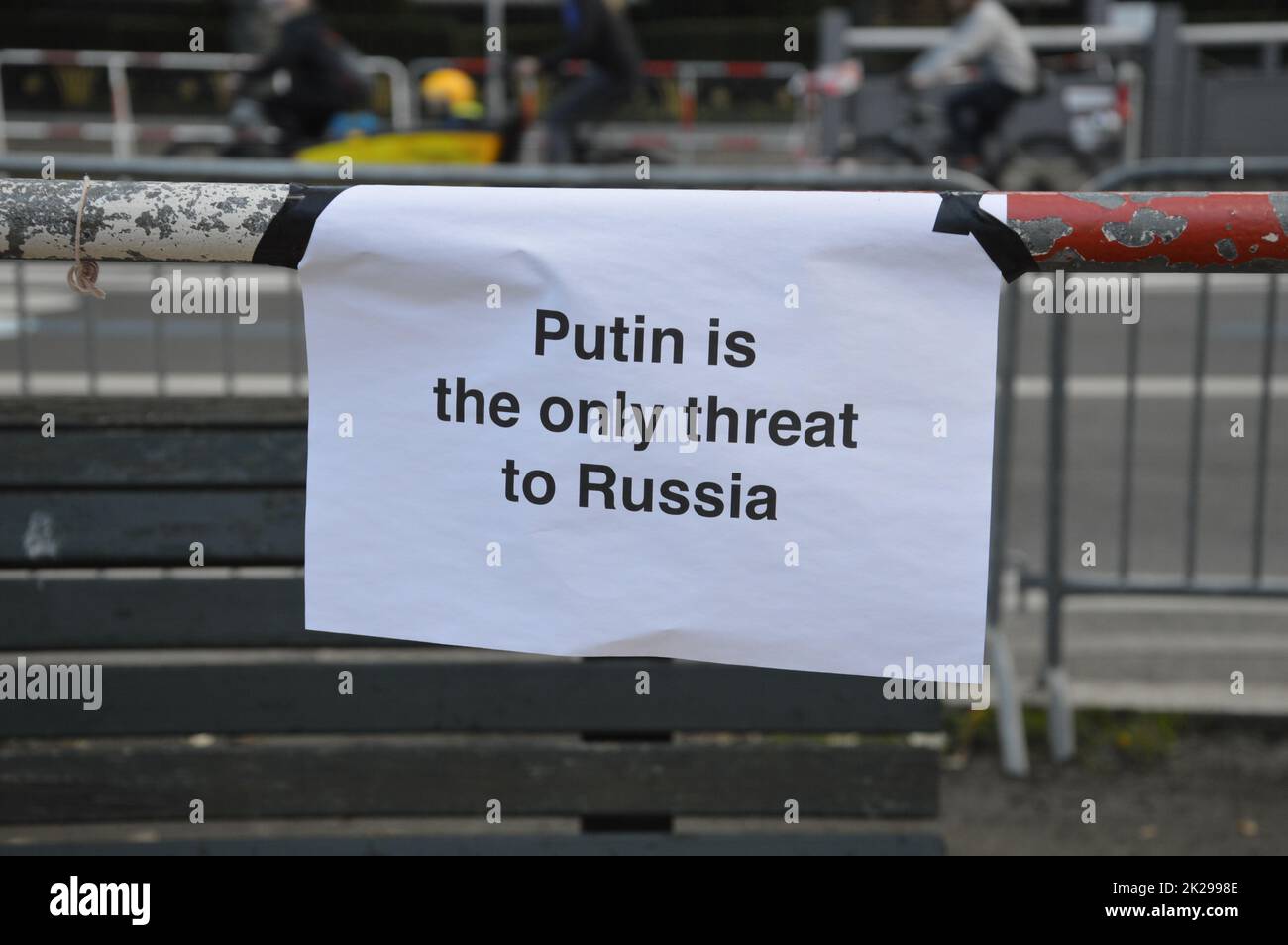 Protest against Russia and Putin and in support of Ukraine in front of the  Russian embassy in Tallinn Stock Photo - Alamy