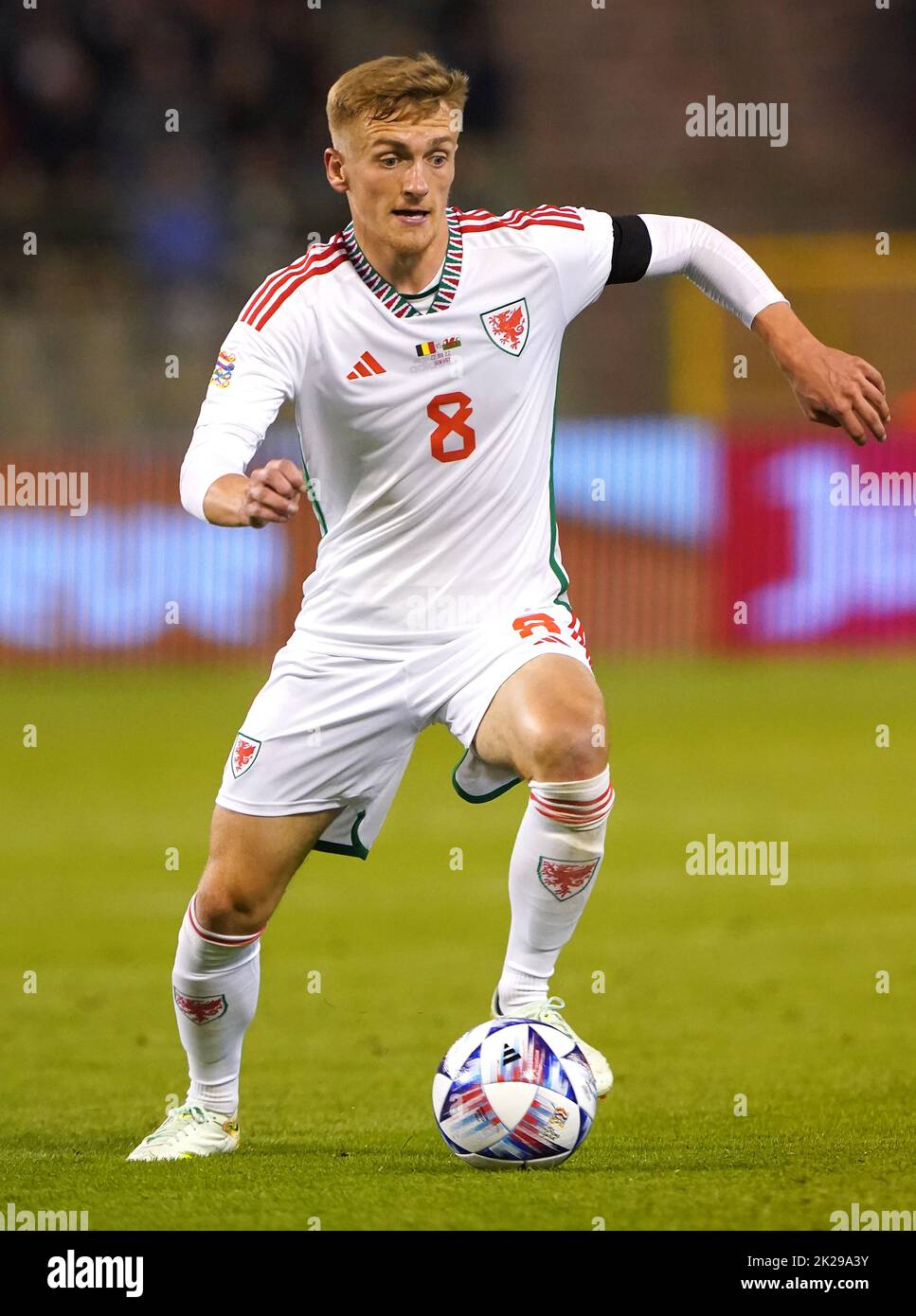 Wales' Matthew Smith in action during the UEFA Nations League Group D Match at King Baudouin Stadium, Brussels. Picture date: Thursday September 22, 2022. Stock Photo