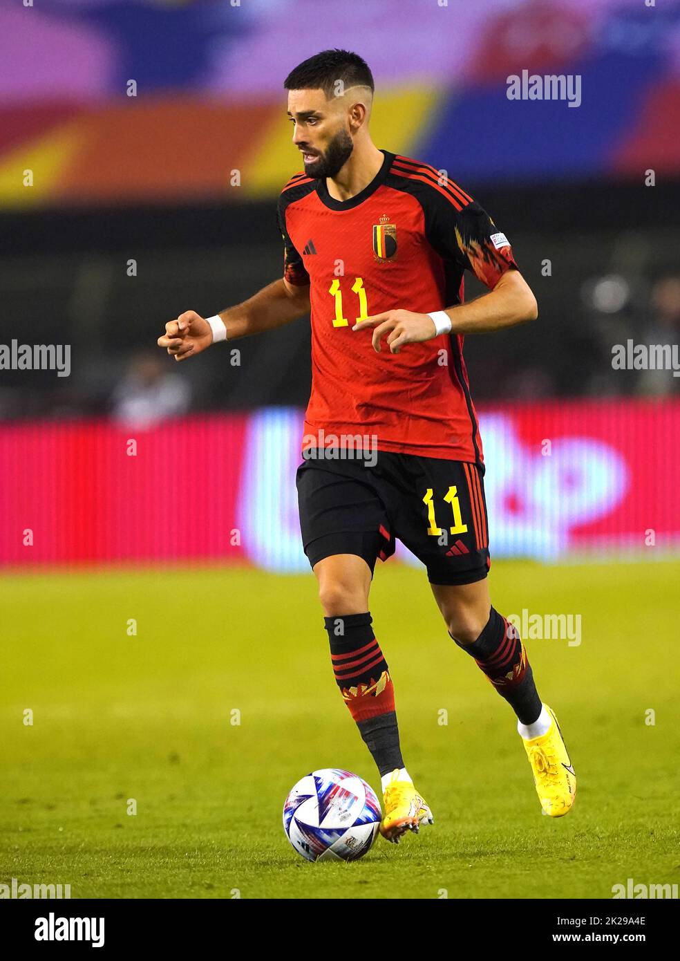 Belgium's Yannick Carrasco in action during the UEFA Nations League Group D Match at King Baudouin Stadium, Brussels. Picture date: Thursday September 22, 2022. Stock Photo