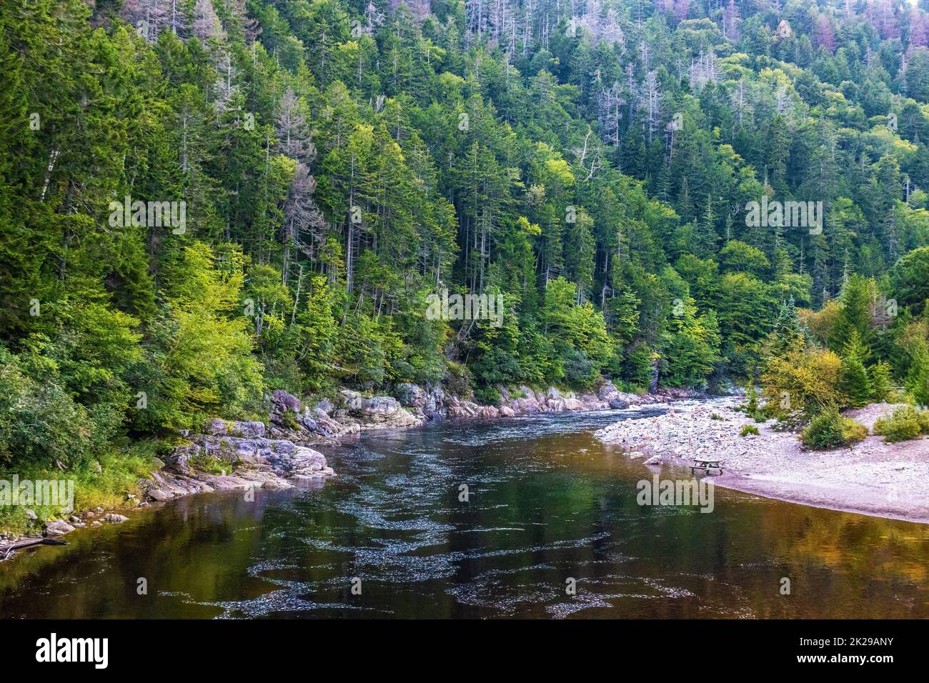 Big Salmon River Fundy Trail Parkway Canada scenic view Stock Photo