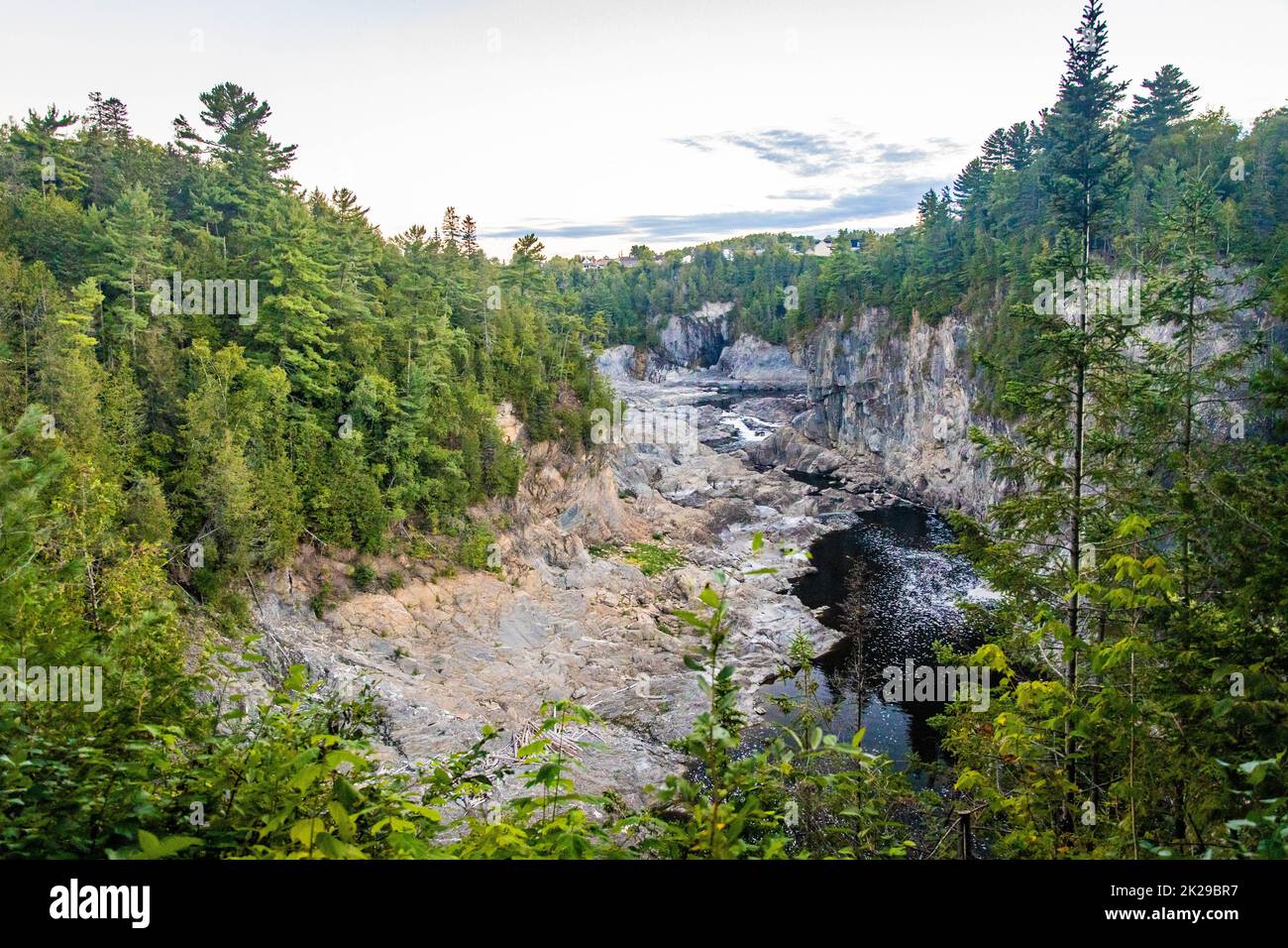 Grand Falls gorge Canyon view in New Brunsqick Canada morning Stock Photo