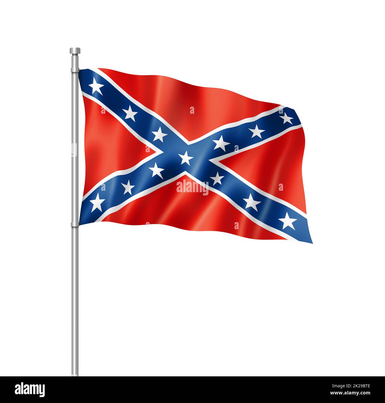 confederate flag waving drawing