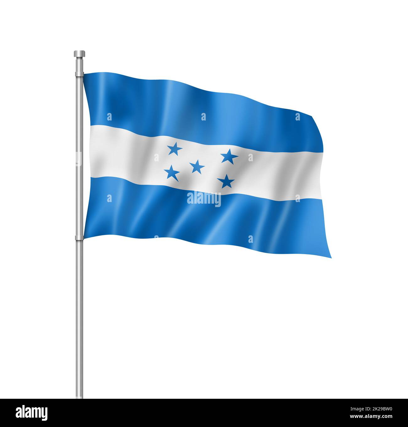 Honduras flag isolated on white Stock Photo Alamy