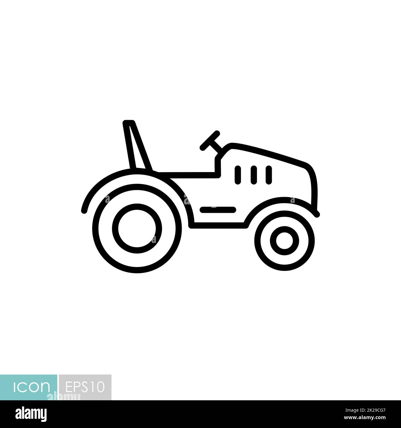 Tractor vector icon. Farmer machine Stock Photo - Alamy