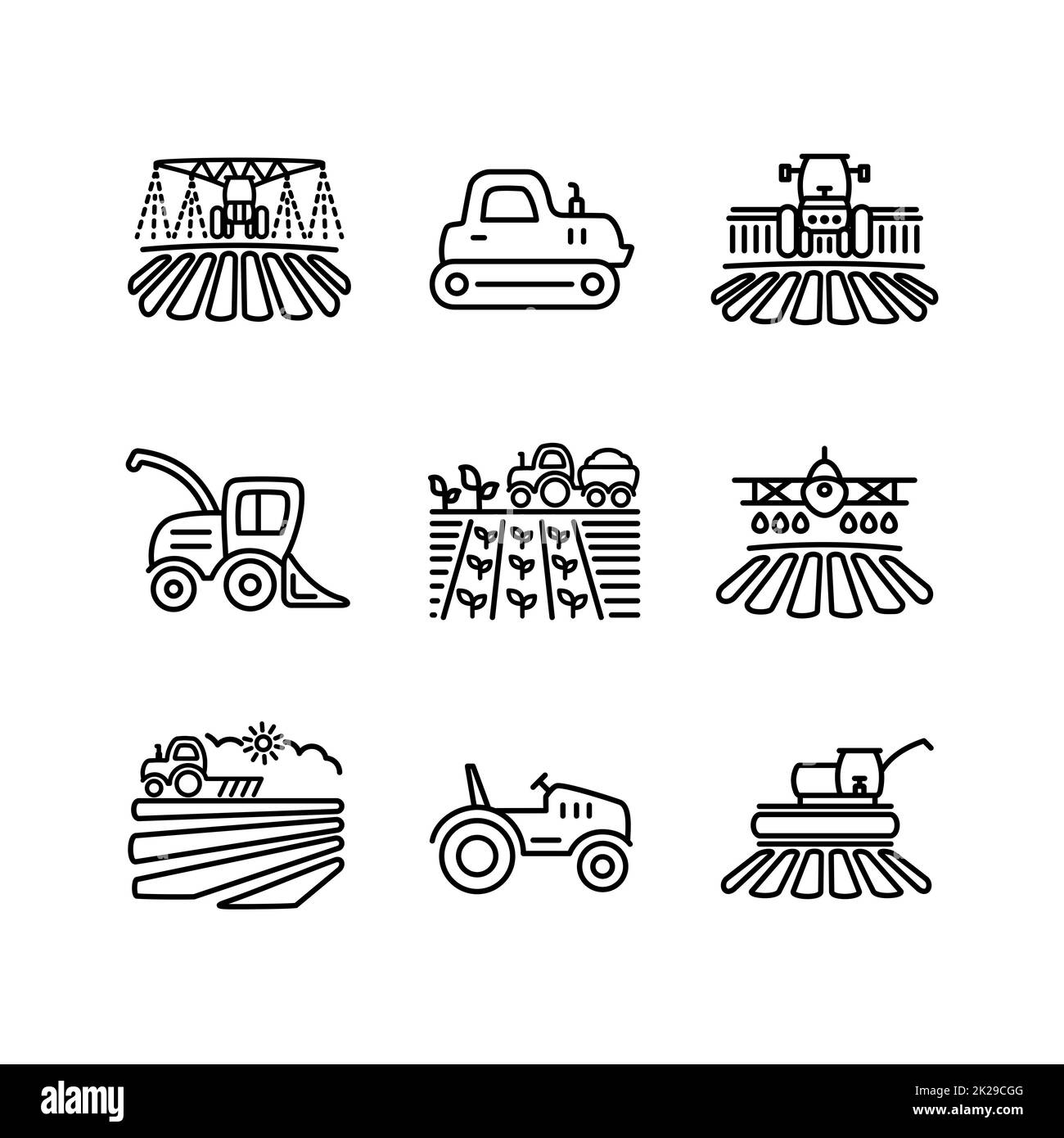 Farm Field icon. Agriculture transport sign Stock Photo