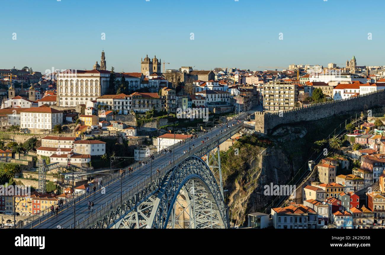 Porto and D. LuÃ­s I Bridge Stock Photo