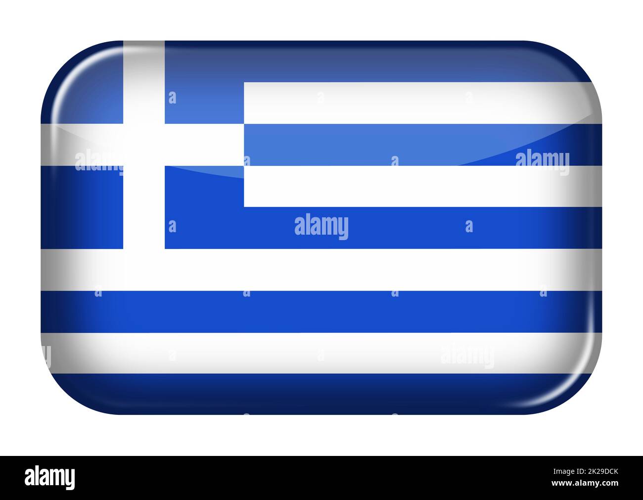 Greece web icon rectangle button with clipping path 3d illustration ...