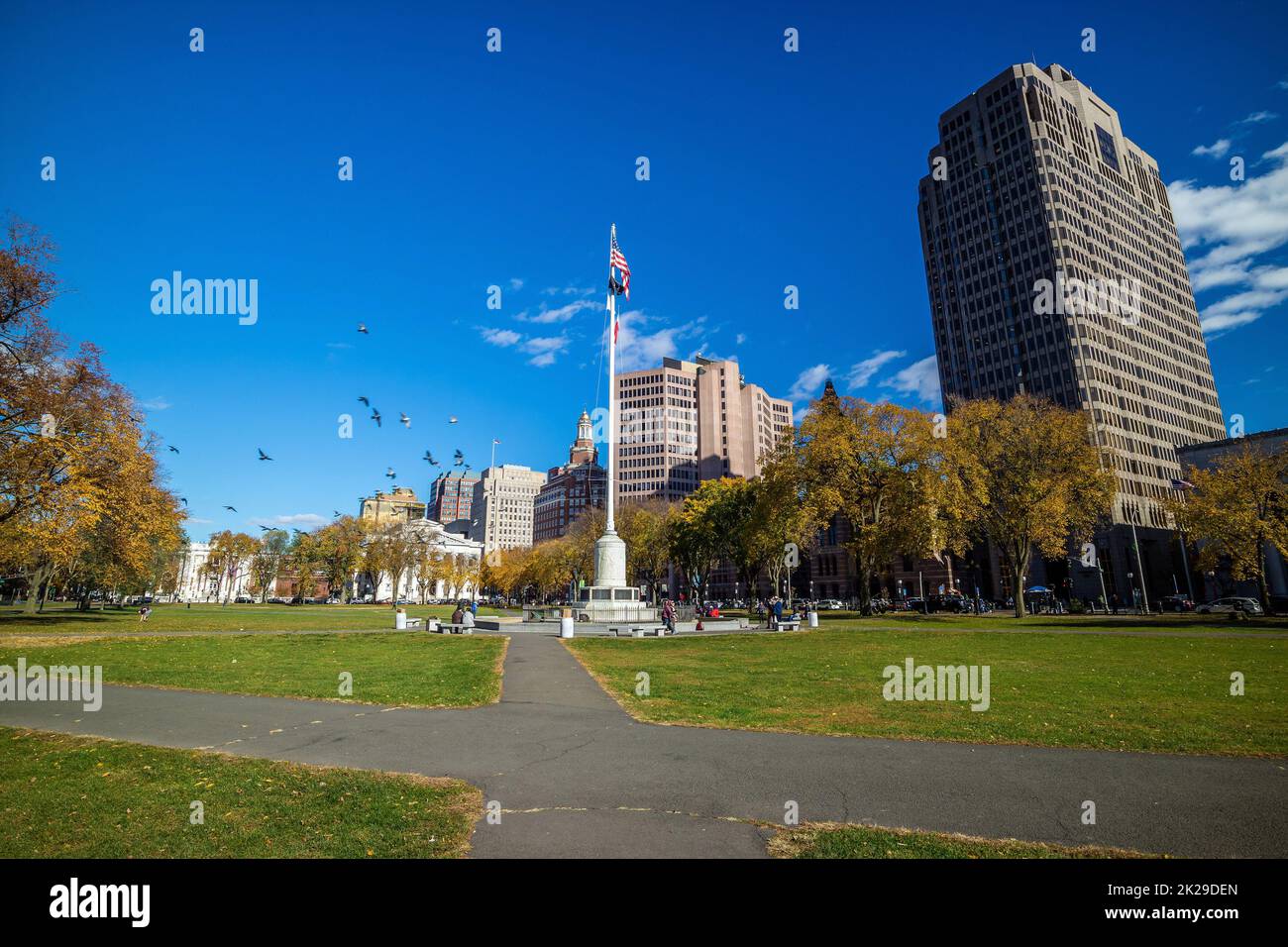 New Haven Green in downtown New Haven, CT Stock Photo Alamy
