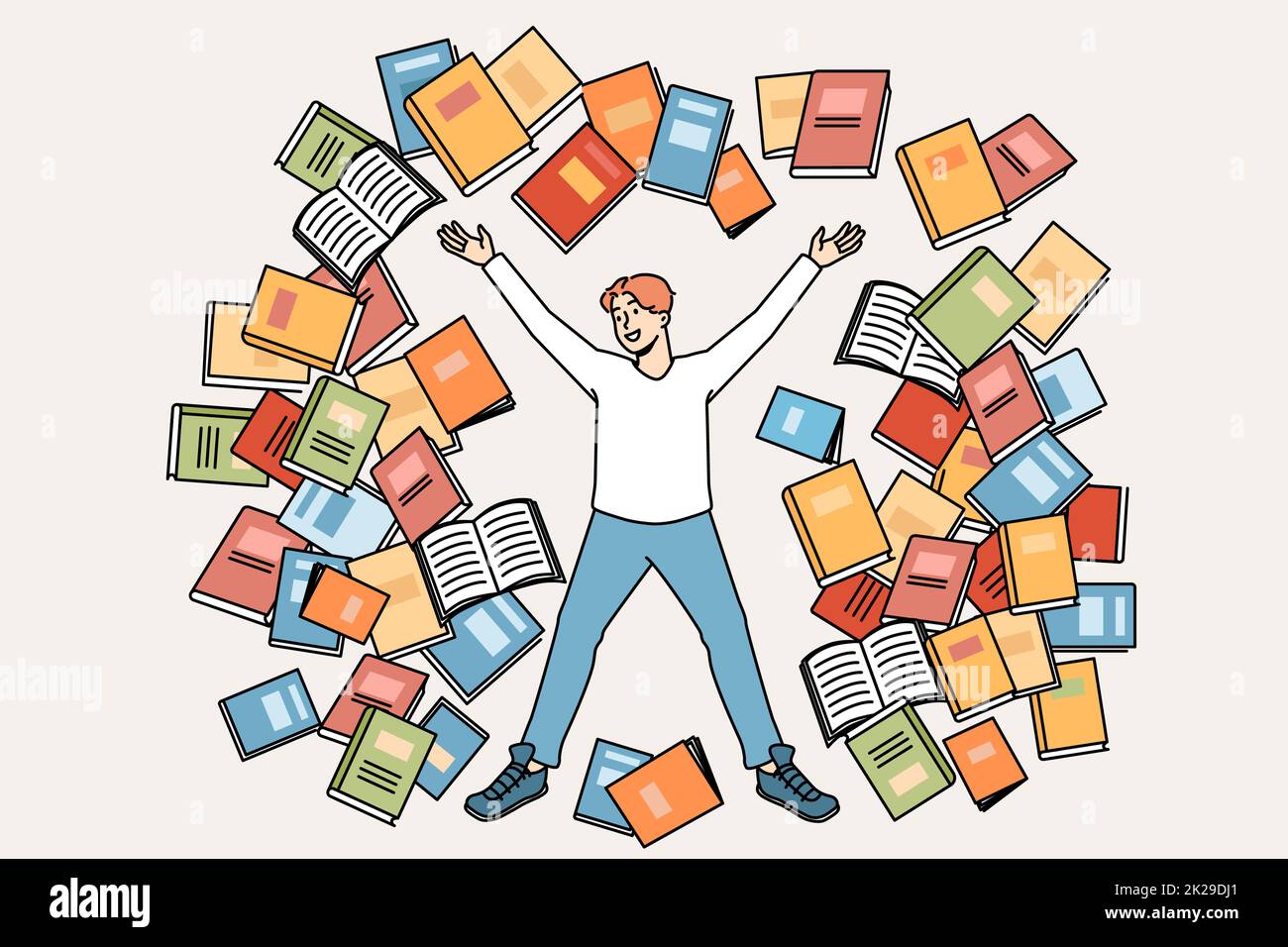 Reading books and knowledge concept Stock Photo
