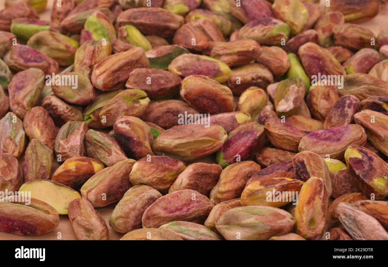 Pile of Pistachio Nuts With Shells Removed, Closeup Stock Photo Alamy
