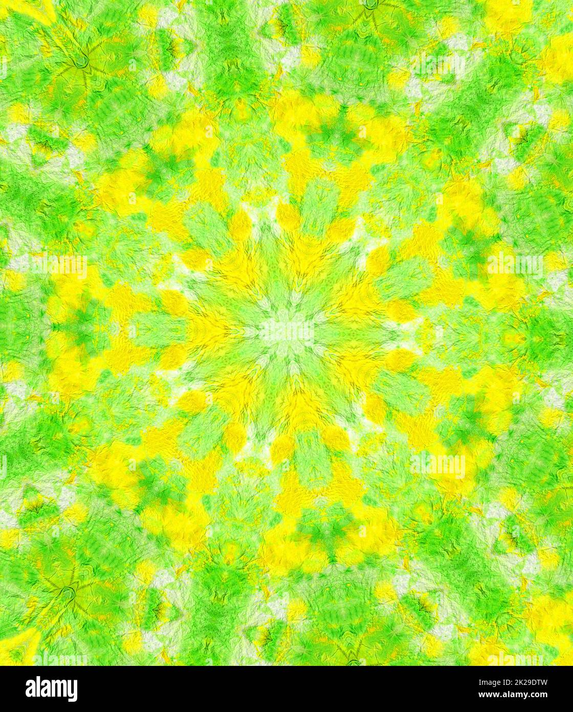 Hand Painted Background Green and Yellow Texture Stock Photo