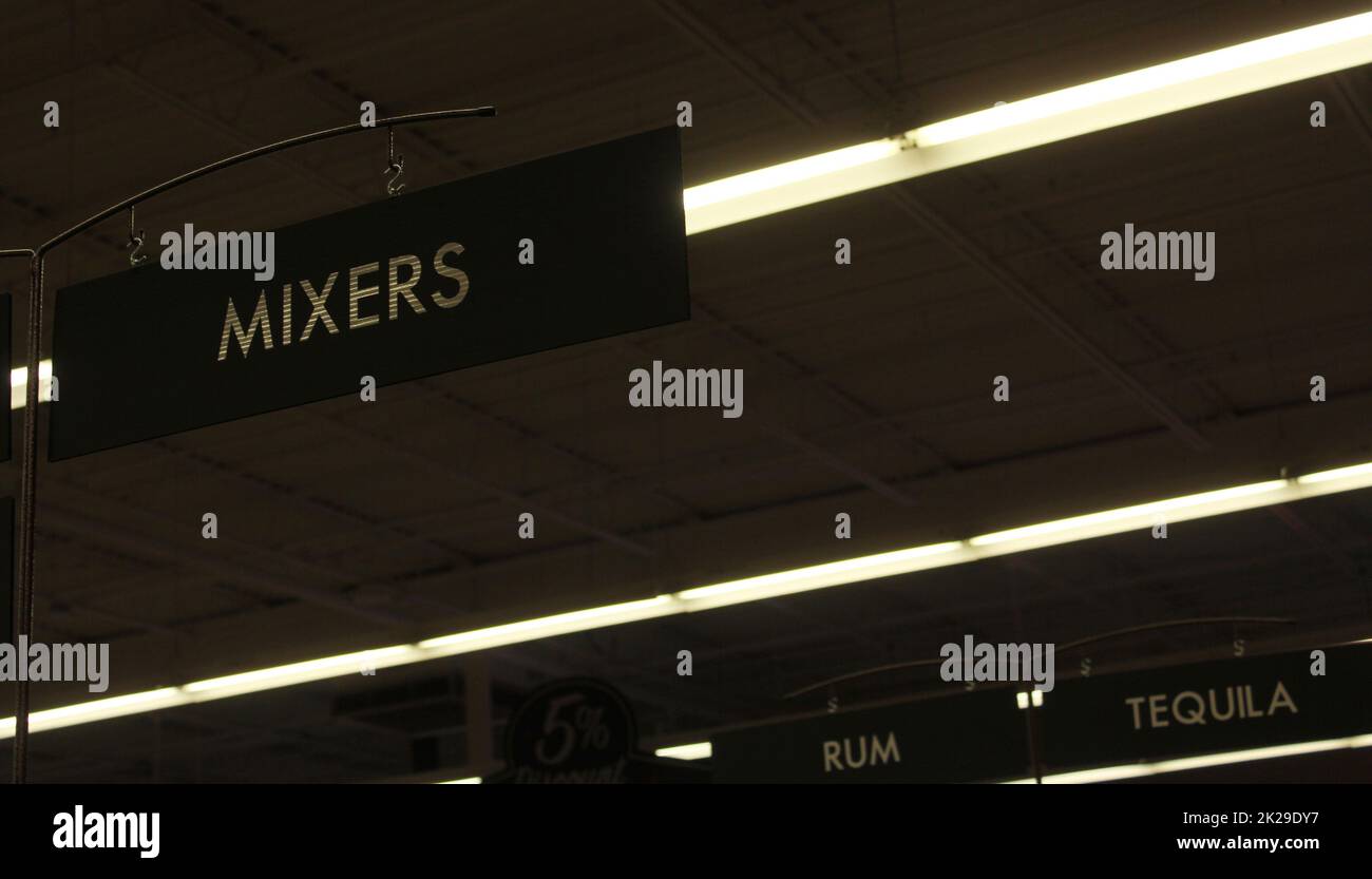 Blur Background Inside Beer, Liquor and Wine Store Stock Photo Alamy