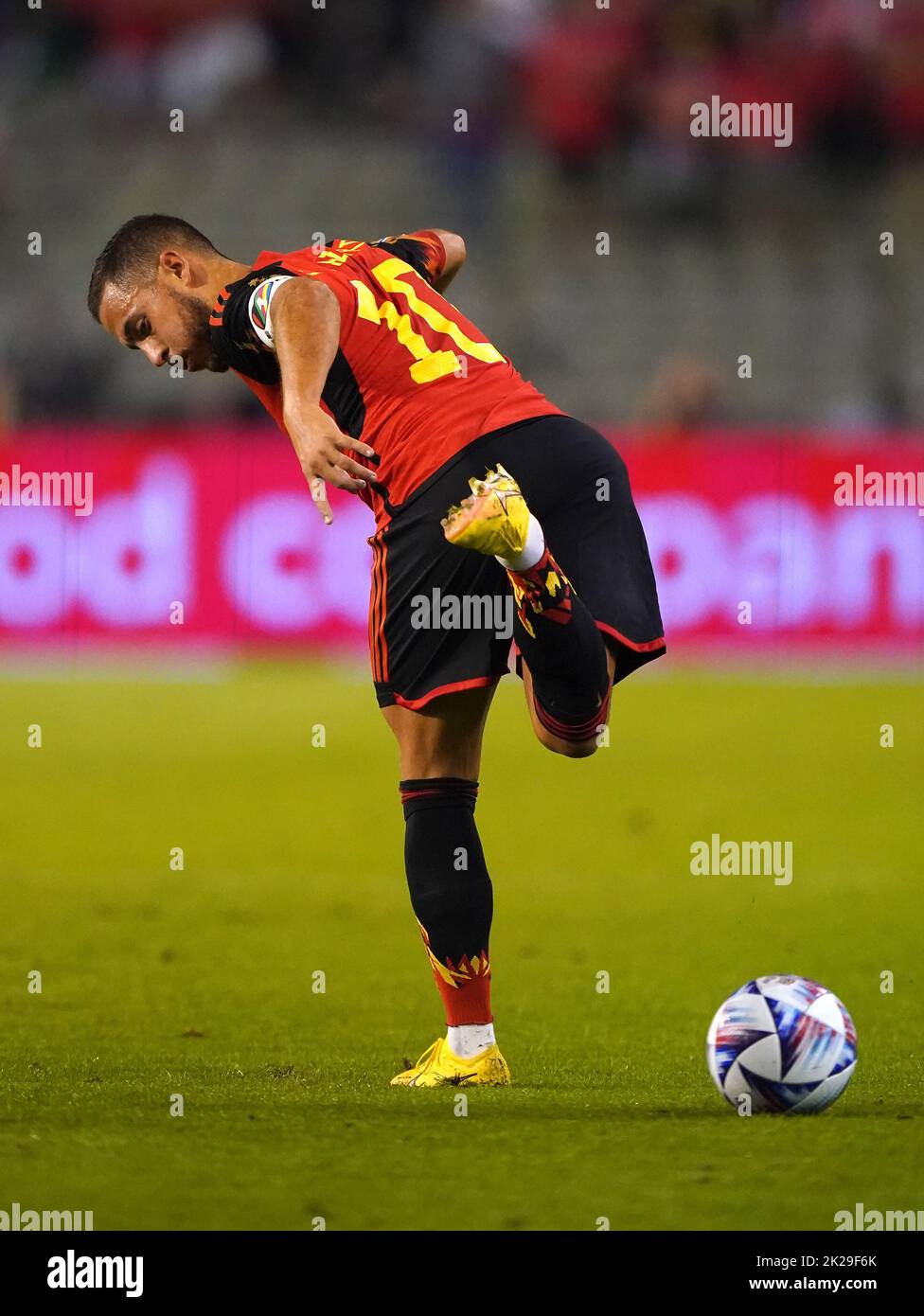 Belgium's Eden Hazard during the UEFA Nations League Group D Match at King Baudouin Stadium, Brussels. Picture date: Thursday September 22, 2022. Stock Photo