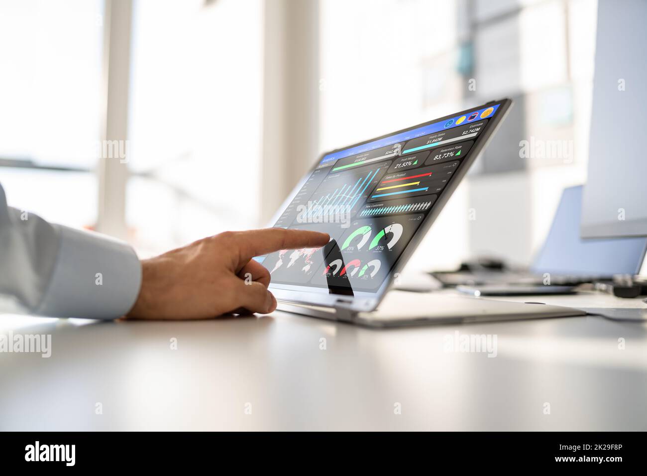 KPI Data Analyst Dashboard. Information Technology Stock Photo Alamy