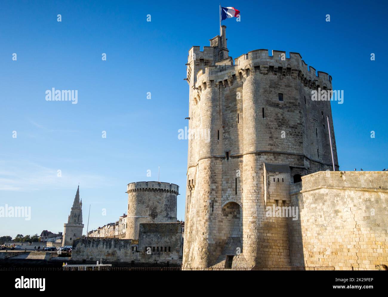 Historical Towers in la Rochelle old harbor Stock Photo Alamy