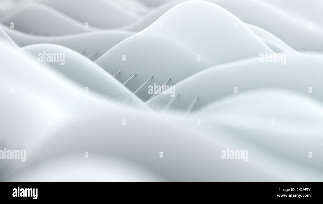 Abstract white waves Stock Photo