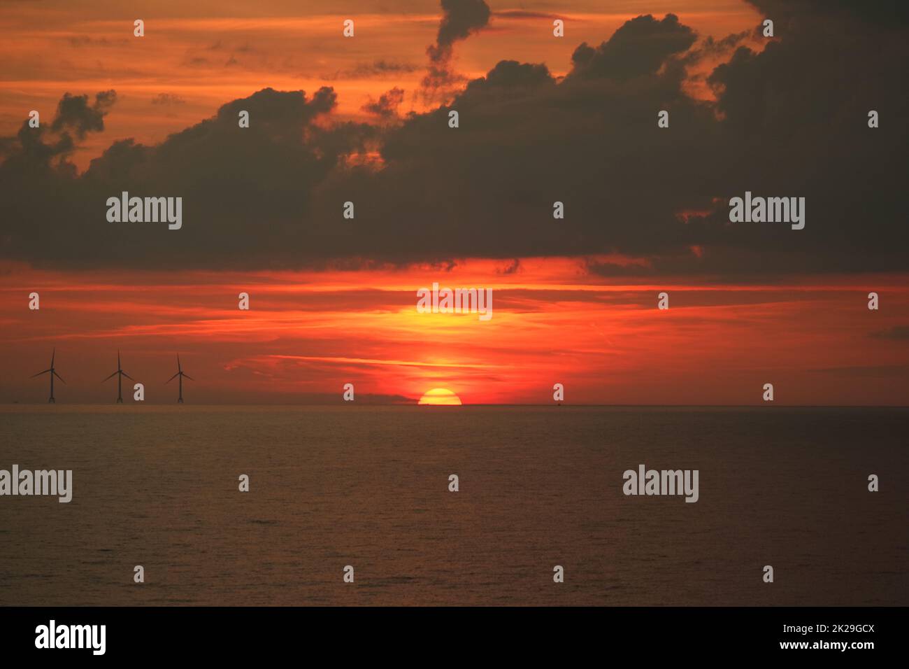 Sunset over the Baltic Sea Stock Photo - Alamy