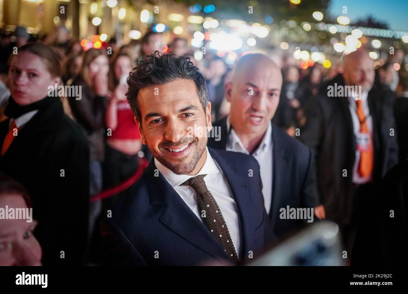 Berlin, Germany. 22nd Sep, 2022. Actor Elyas M'Barek comes to the Berlin premiere of 'Tausend Zeilen' at Zoo-Palast. Credit: Kay Nietfeld/dpa/Alamy Live News Stock Photo